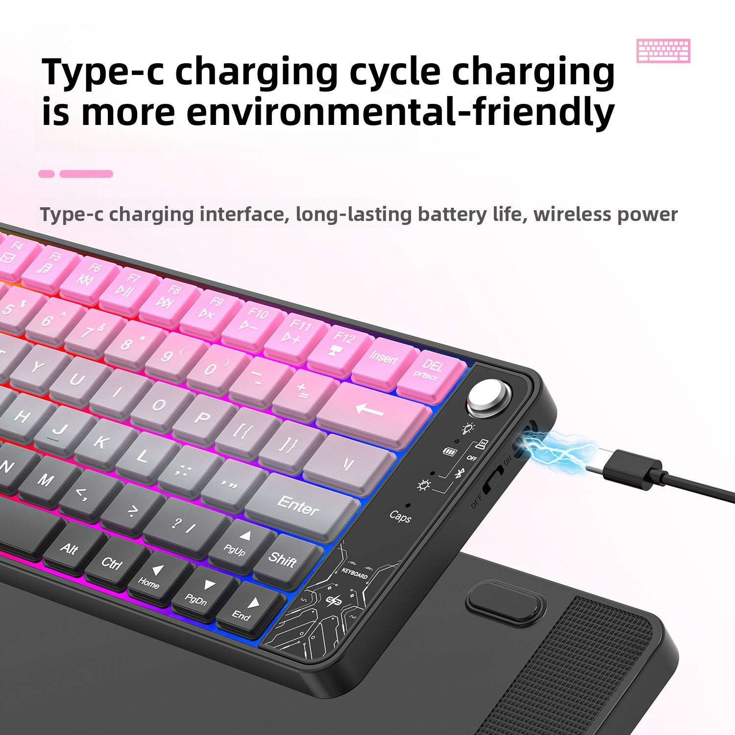 Charging wireless keyboard