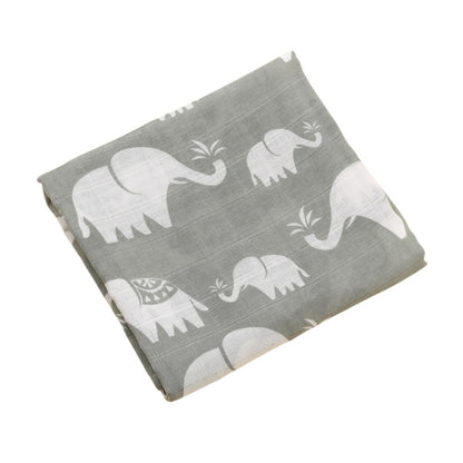 Checkered cotton gauze bath towel