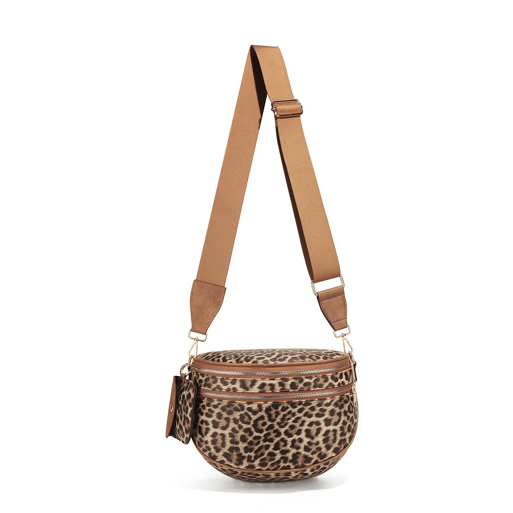 Checkered Crossbody Bag with Adjustable Strap