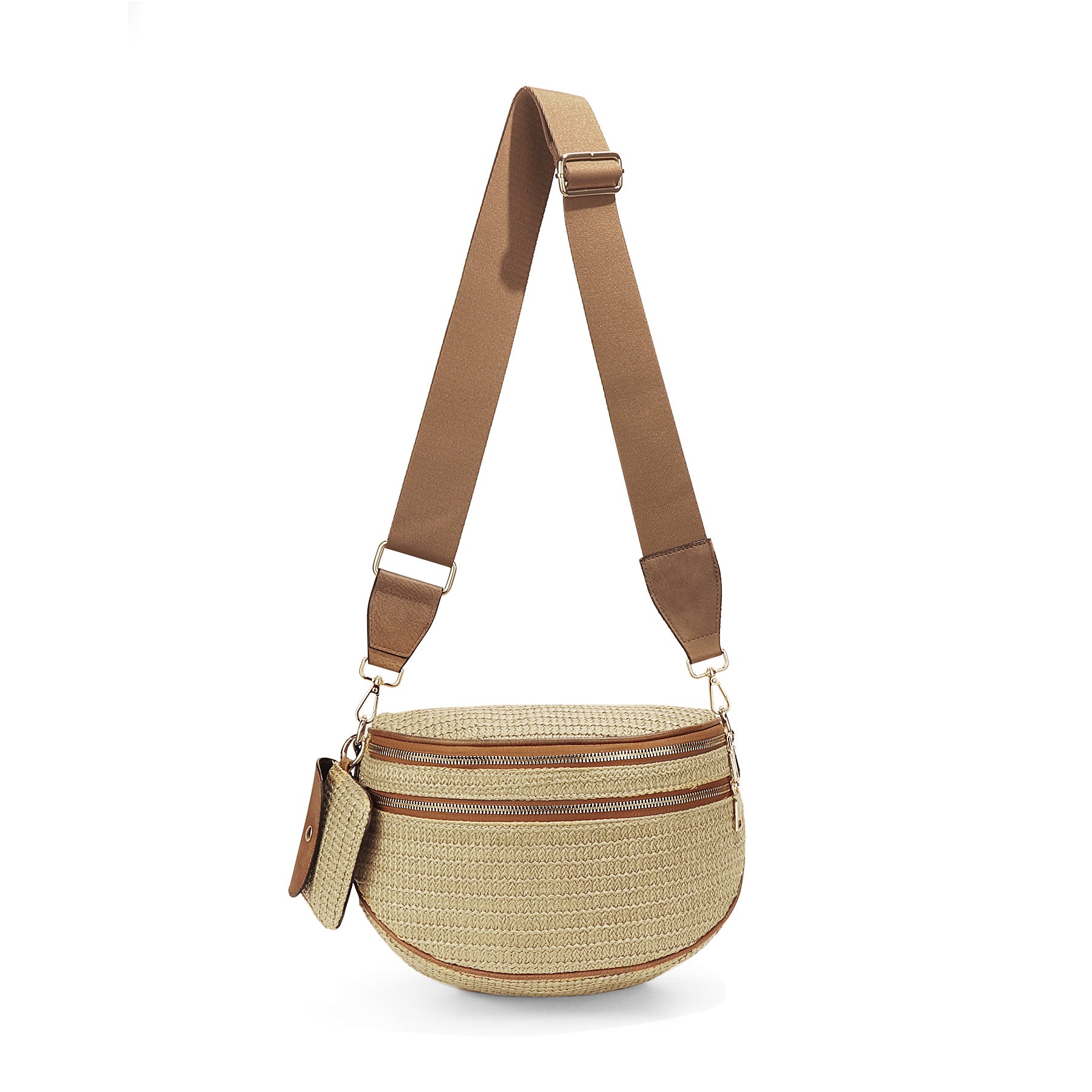 Checkered Crossbody Bag with Adjustable Strap