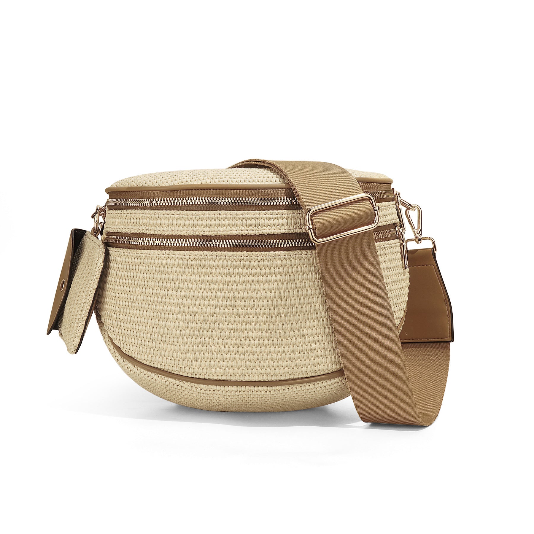 Checkered Crossbody Bag with Adjustable Strap