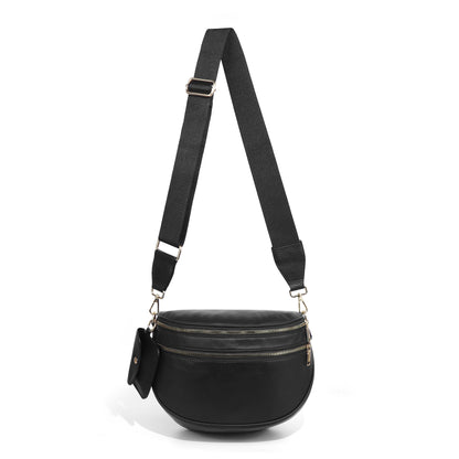 Checkered Crossbody Bag with Adjustable Strap