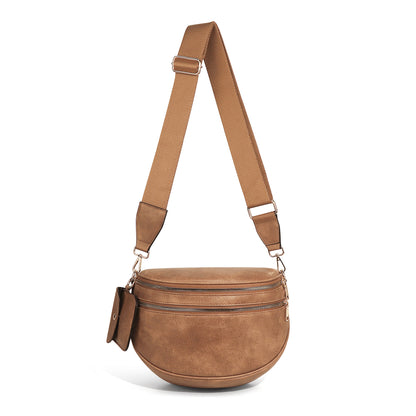 Checkered Crossbody Bag with Adjustable Strap