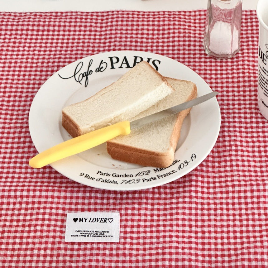 Checkered dishcloth