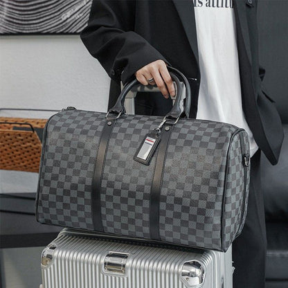 Checkered Travel Bag with Large Capacity