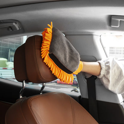 Chenille car wash gloves