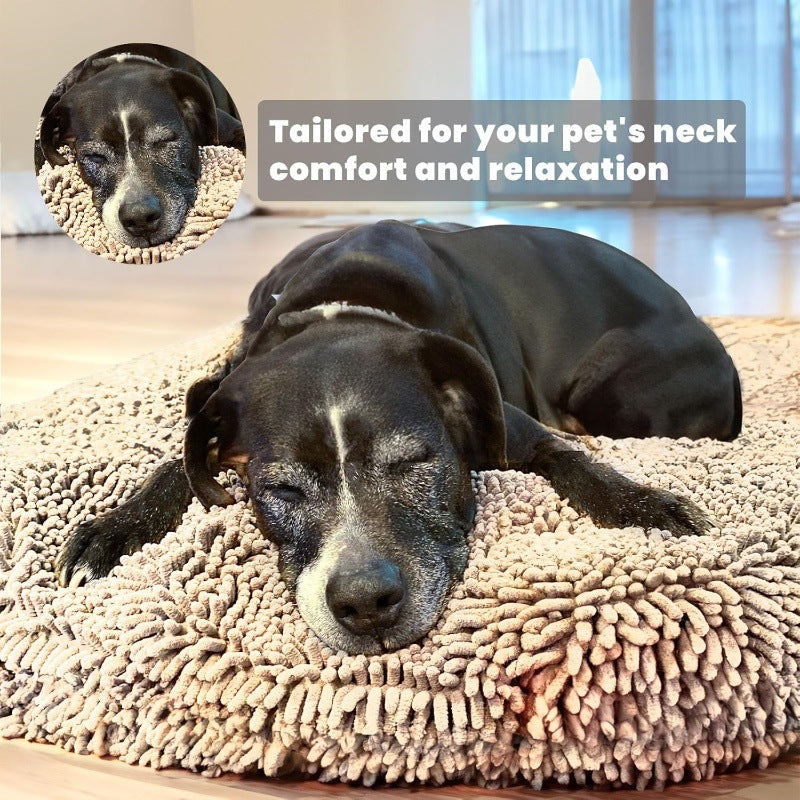 Chenille Donut Pet Bed Sleeping Mat