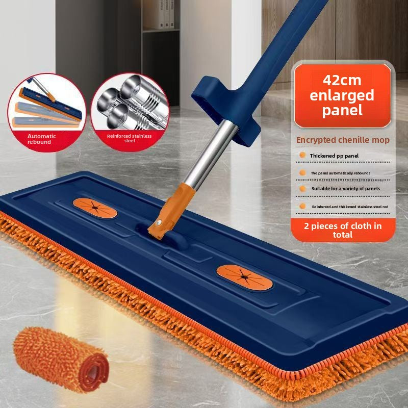 Chenille Flat Mop with Roller Squeezer