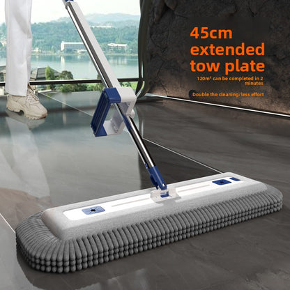 Chenille Hands-Free Flat Mop for Wood Floor Cleaning