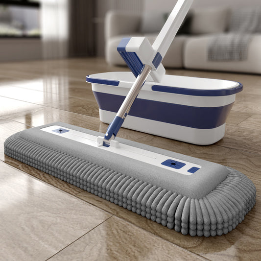 Chenille Hands-Free Flat Mop for Wood Floor Cleaning