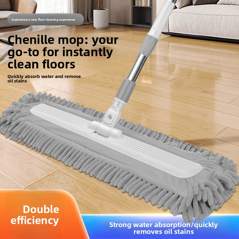 Chenille Mop with Telescopic Handle and Squeegee