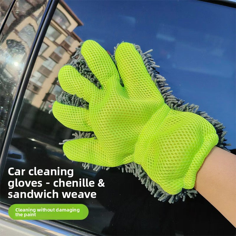 Chenille Velvet Car Wash Gloves