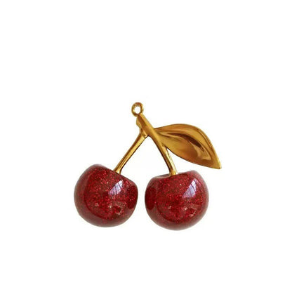 Cherries-shaped pendant for bags