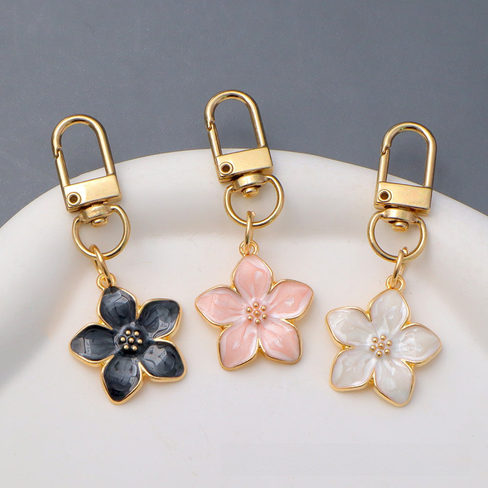 Cherry Blossom Cartoon Keychain