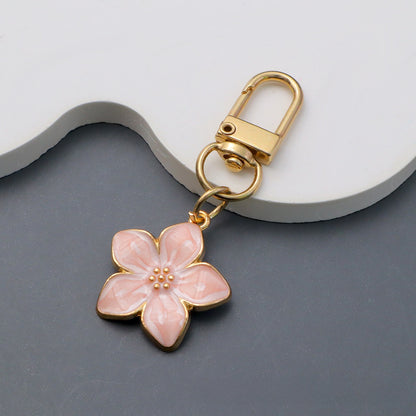 Cherry Blossom Cartoon Keychain