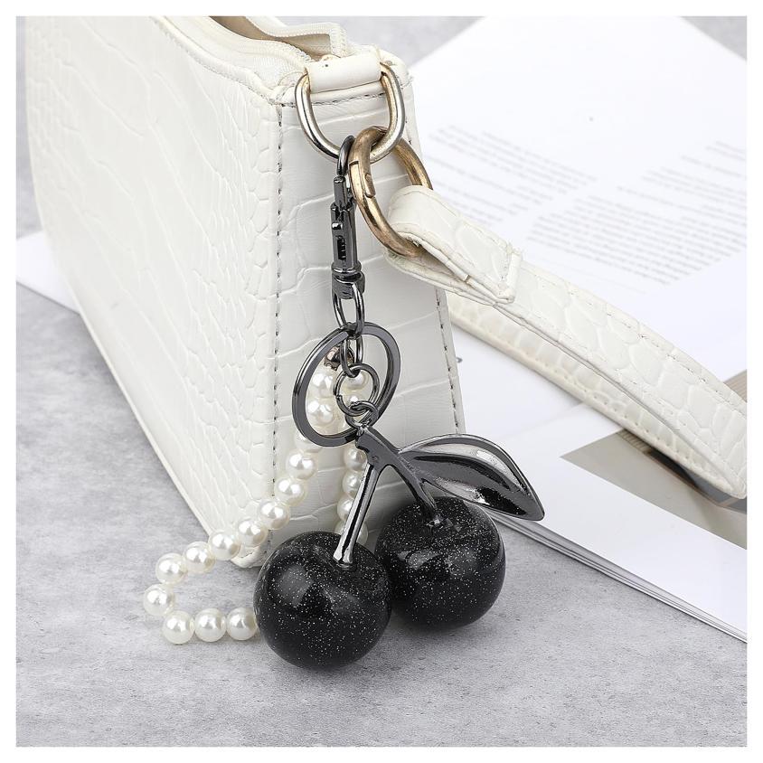Cherry keychain pendant