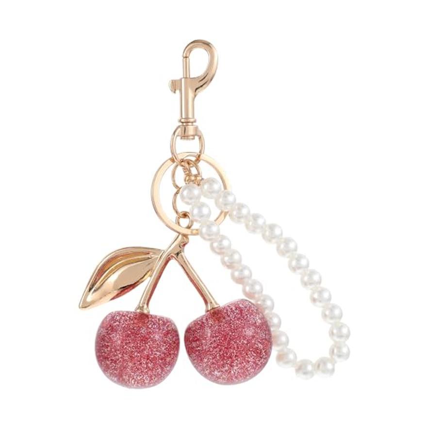 Cherry keychain pendant