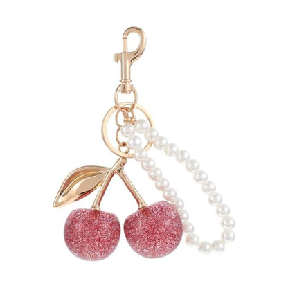 Cherry keychain pendant