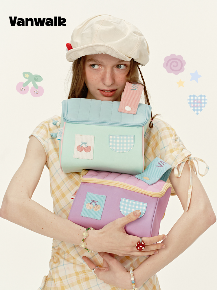 Cherry Little House Toiletries Bag