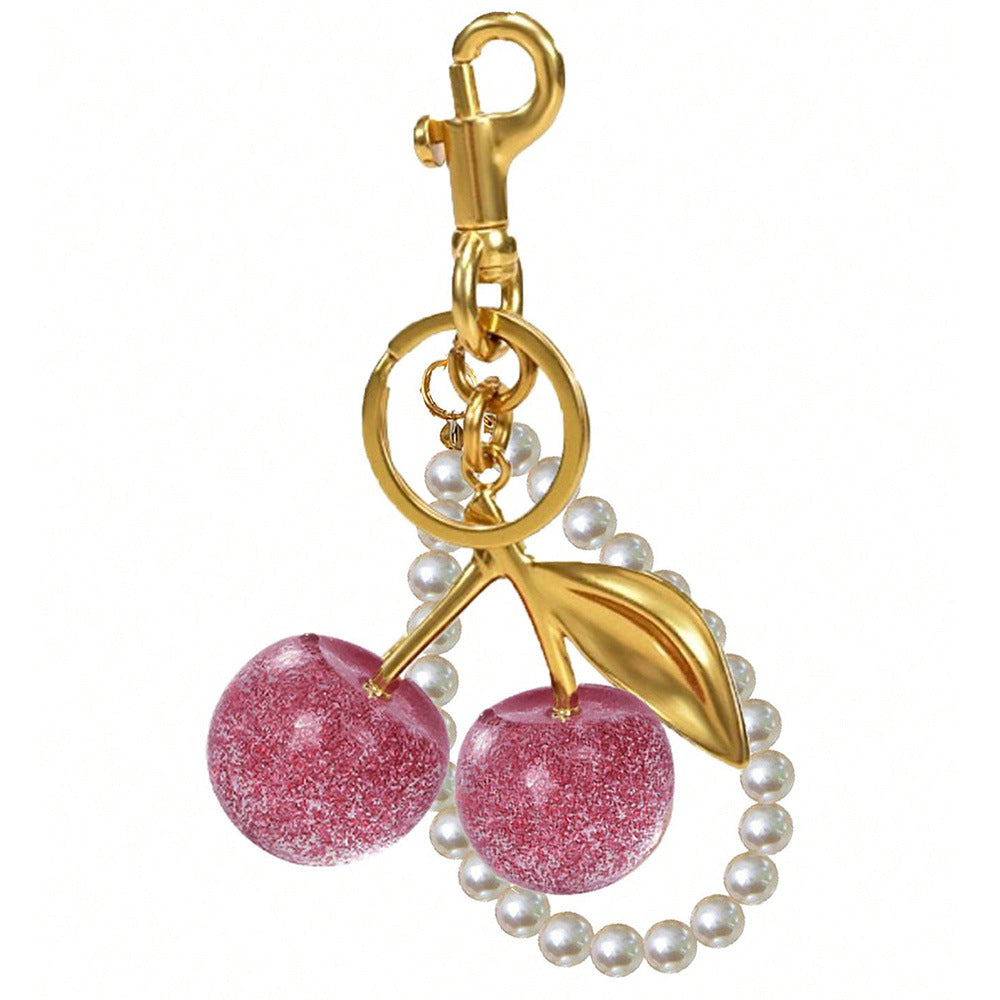 Cherry pendant keychain