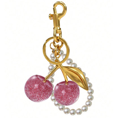 Cherry pendant keychain
