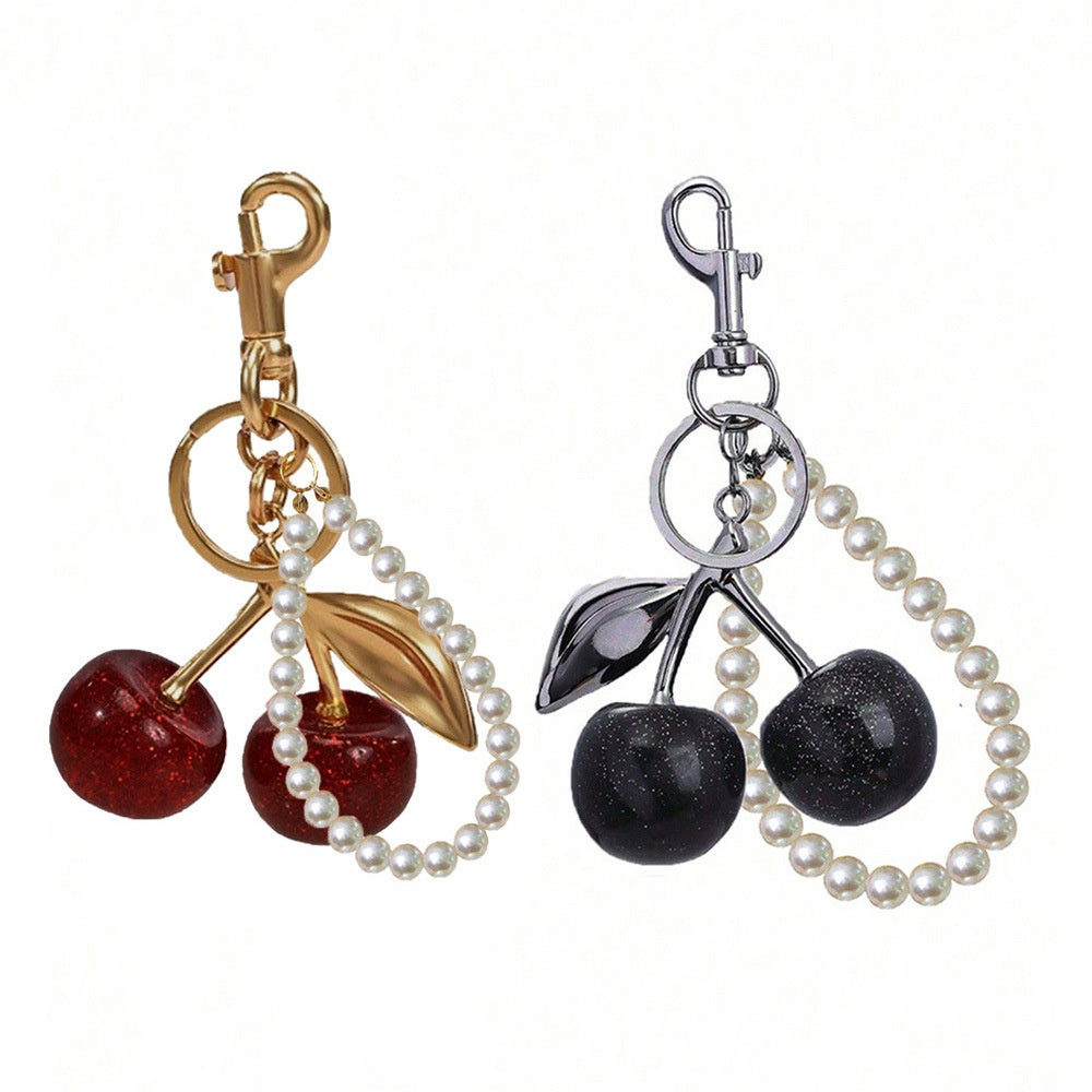Cherry pendant keychain