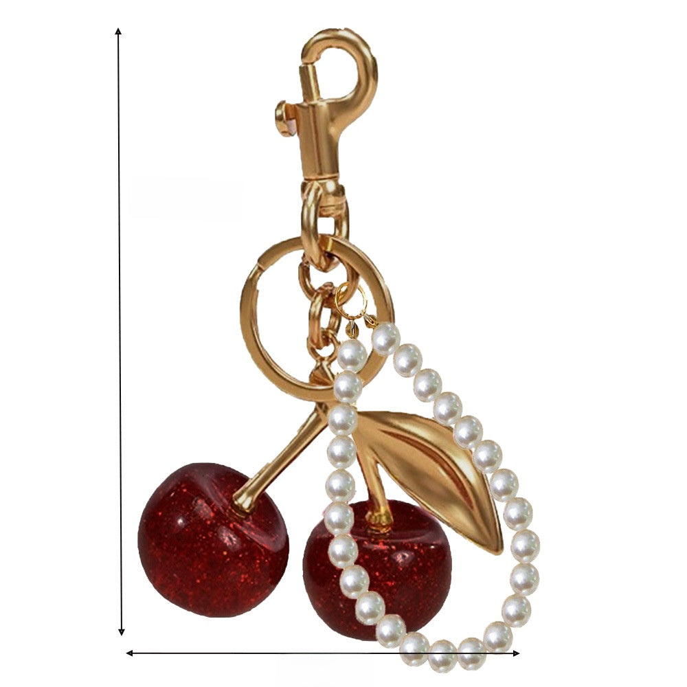 Cherry pendant keychain
