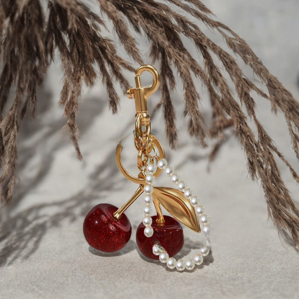 Cherry pendant keychain