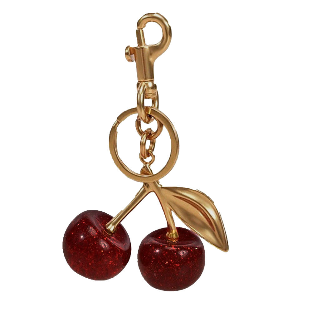 Cherry pendant keychain