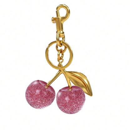 Cherry pendant keychain