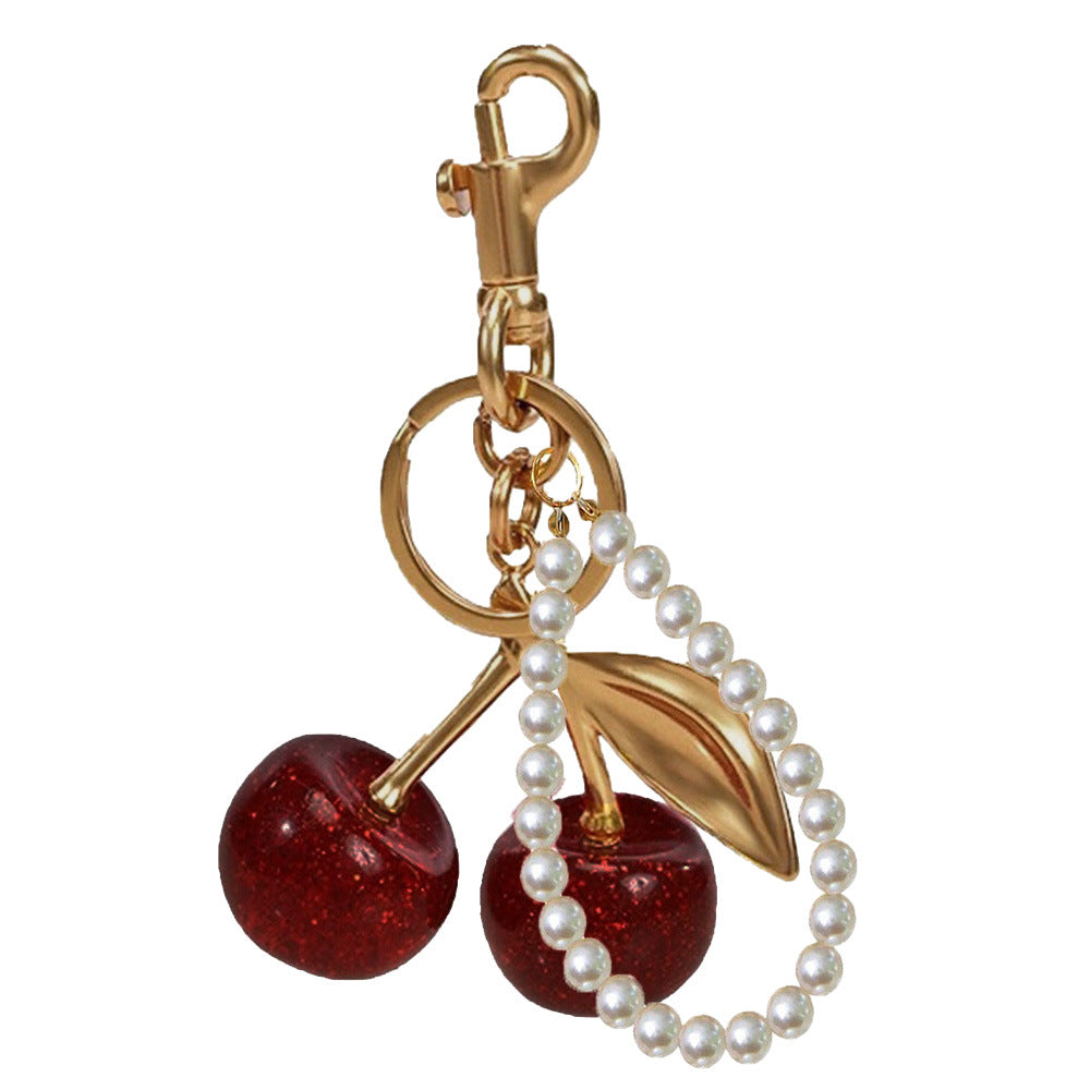 Cherry pendant keychain