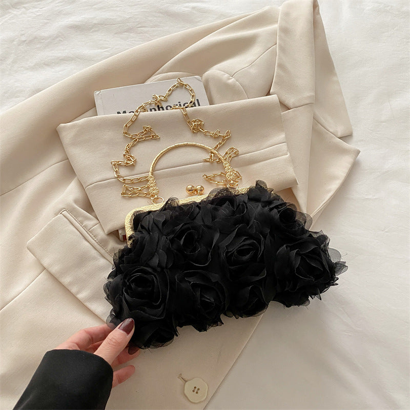 Chiffon Floral Decorative Handbag