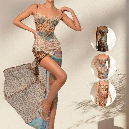 Chiffon halter sleeveless sexy halter dress