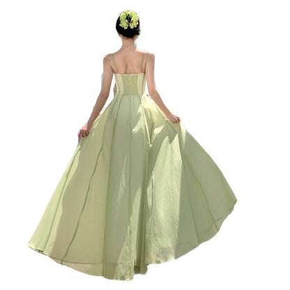 Chiffon Strapless Flared Dress
