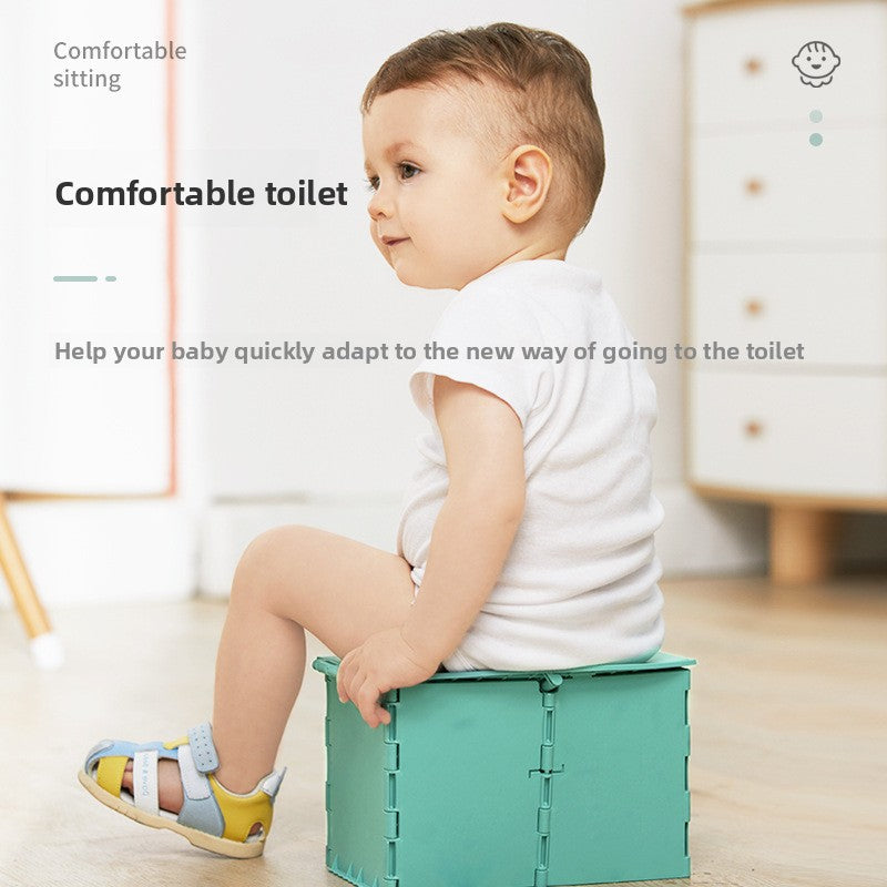 Child folding toilet