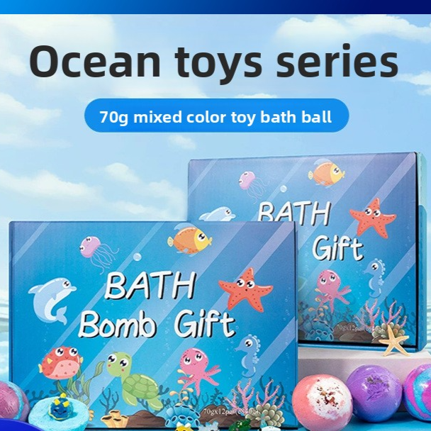 Children Bath Salt Balls with Toys Gift Set