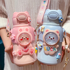 Doll straw cupblue