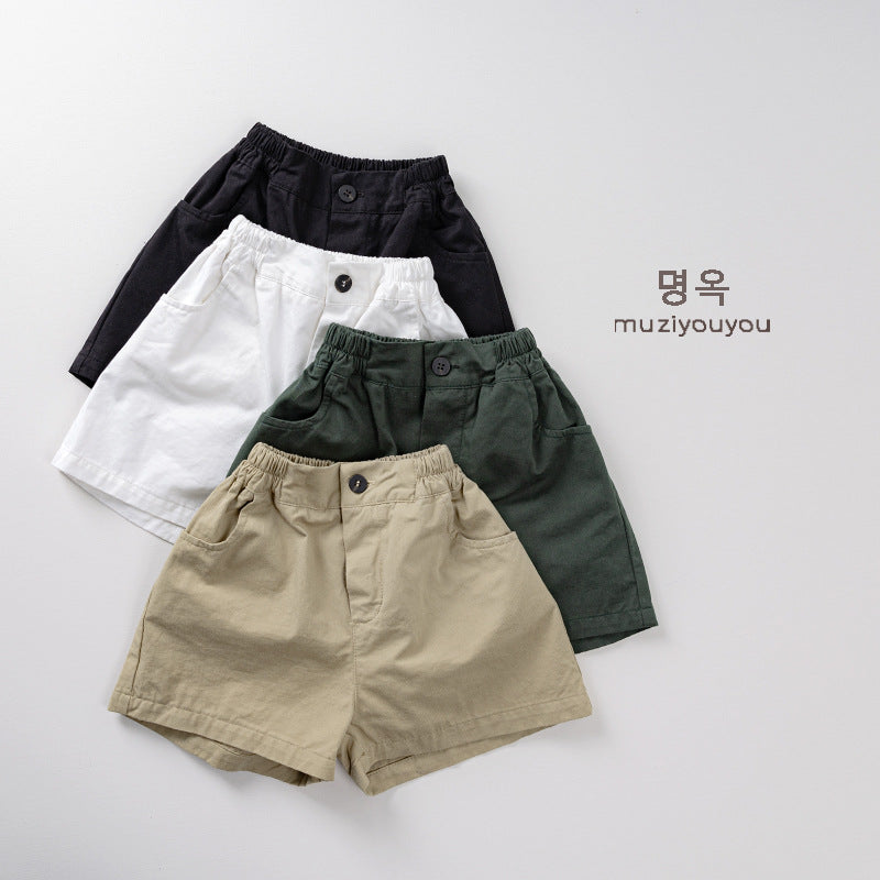 Children Cotton Knee-Length Shorts