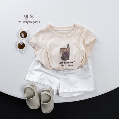Children Cotton Knee-Length Shorts