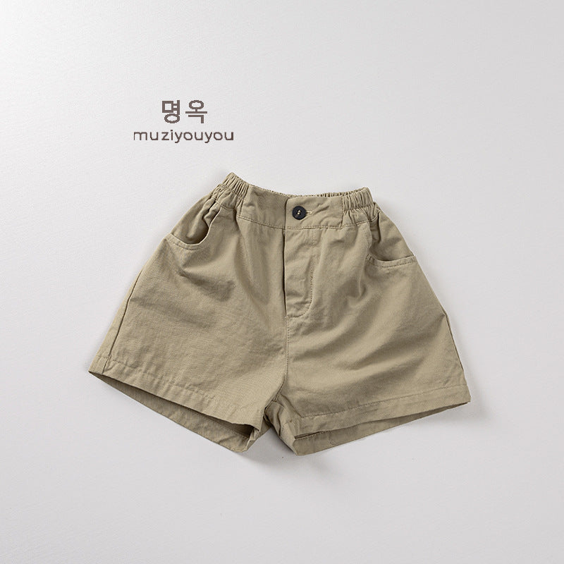 Children Cotton Knee-Length Shorts