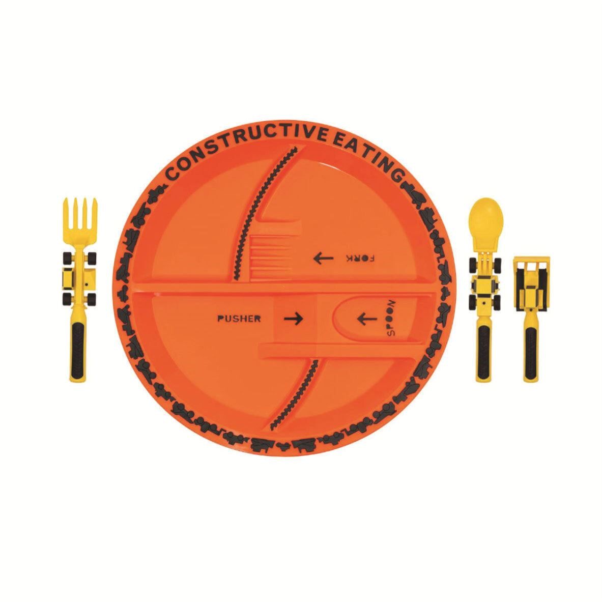 Children Divided Plate with Utensils