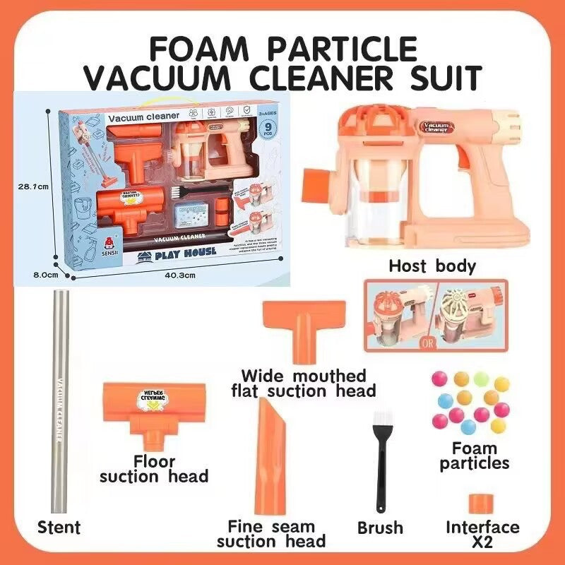 Children Electric Pretend Vacuum Cleaner Set