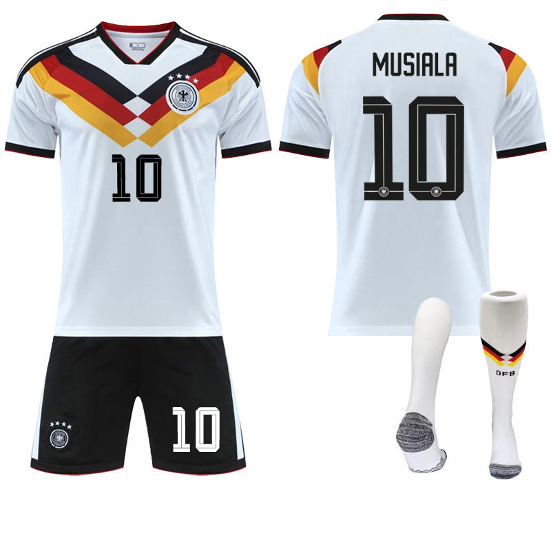 Children Football Jersey Set with Player Numbers