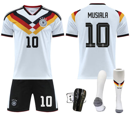Children Football Jersey Set with Player Numbers
