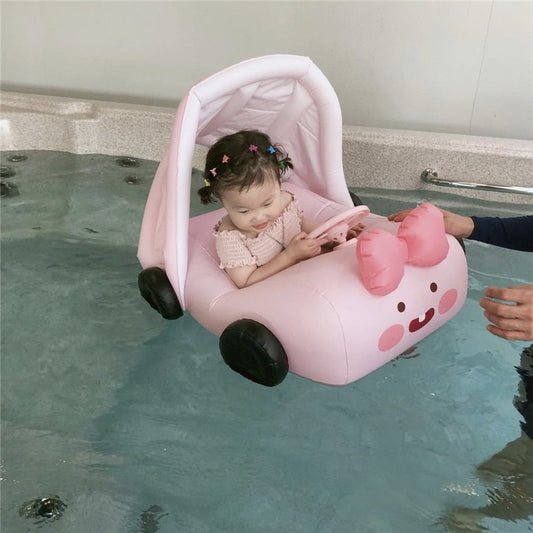 Children Inflatable Swim Seat Ring with Sunshade