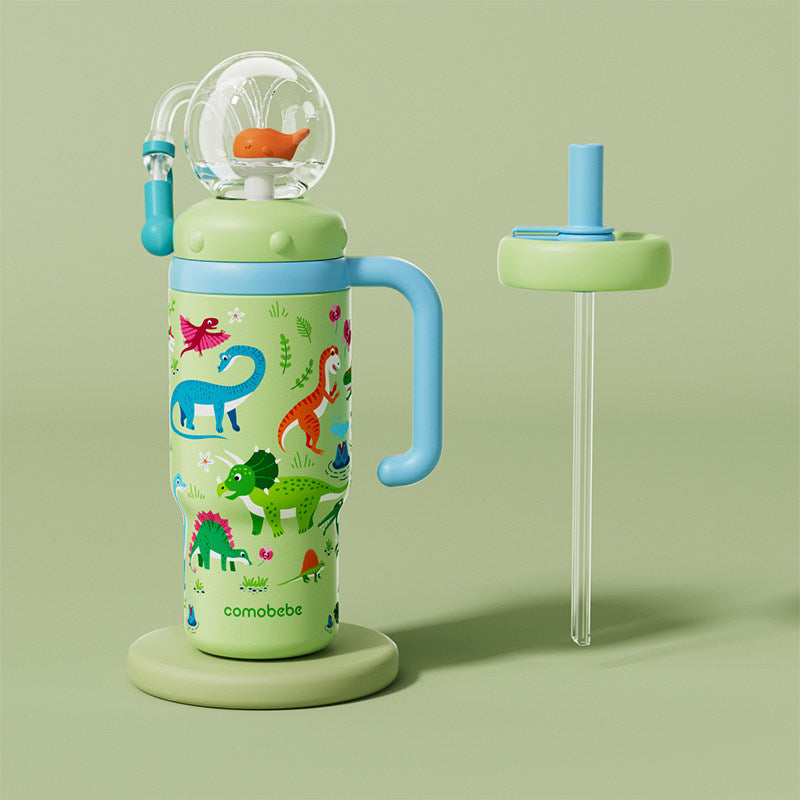 Children Insulated Water Bottle with Dual Lids