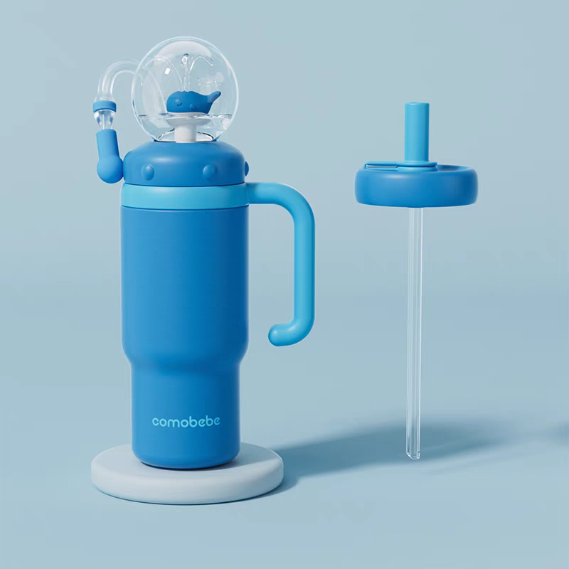 Children Insulated Water Bottle with Dual Lids
