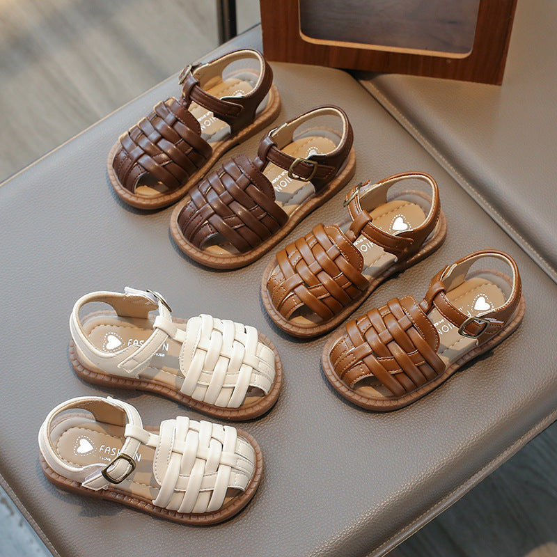 Children Knitted Strap Sandals