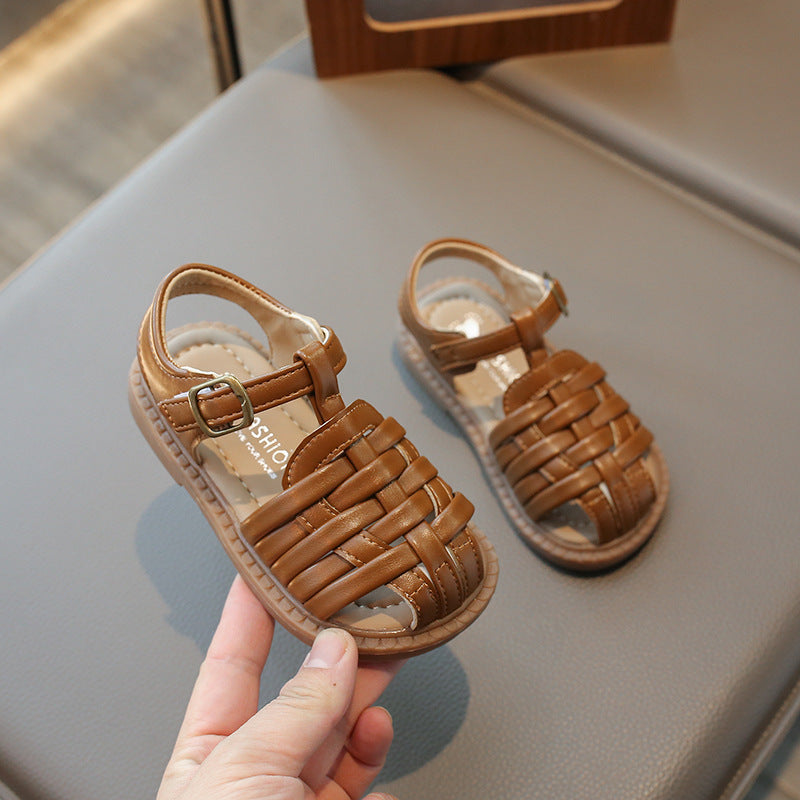 Children Knitted Strap Sandals