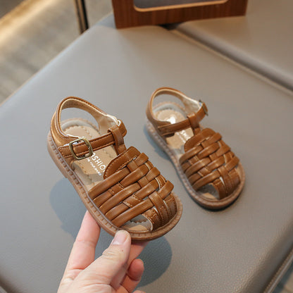 Children Knitted Strap Sandals